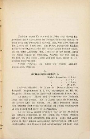 Beitrag zur Diagnose der Pleuro-Pericarditis : (Pericarditis externa)