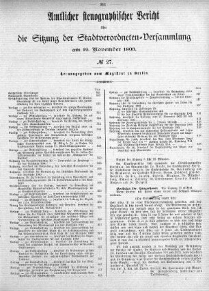 No. 27, 19. November 1903