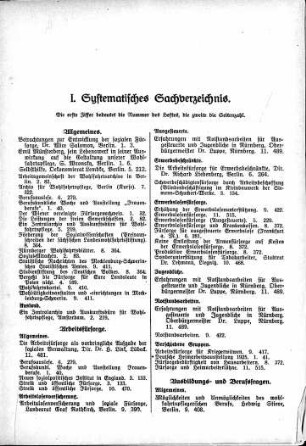Systematisches Sachverzeichnis [Jahresinhaltsverzeichnis]