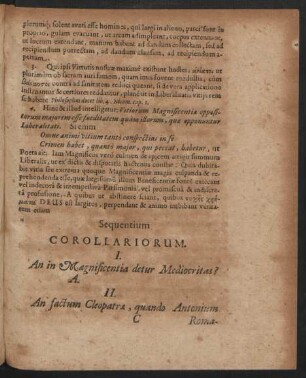 Sequentium Corollariorum.