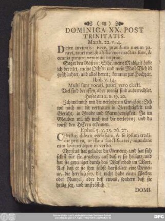 Dominica XX. Post Trinitatis.