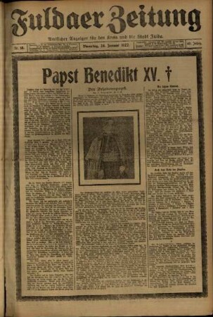 Ausgabe vom Dienstag, den 24. Januar 1922.