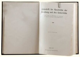 Zeitschrift für Geschichte der Erziehung und des Unterrichts