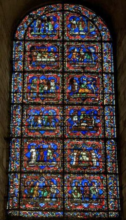Frankreich. Bourgogne. Yonne. Sens. Cathedrale Saint Etienne. 12 bis 14 Jahrhundert. Glasfenster