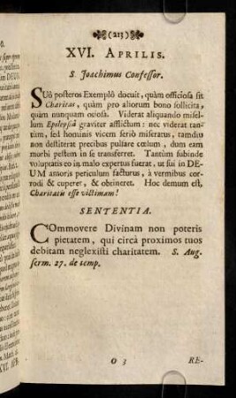 213-222, XVI. - XX. Aprilis