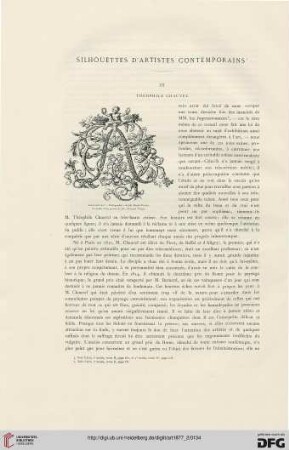 3: Silhouettes d'artistes contemporains, Théophile Chauvel