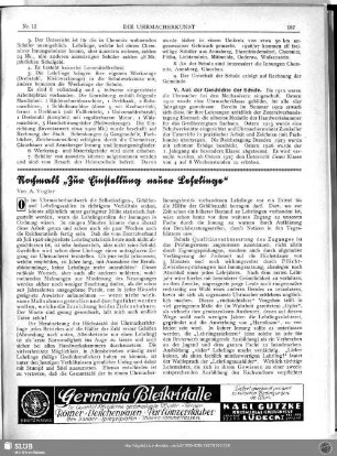 Nochmals "Zur Einstellung neuer Lehrlinge"
