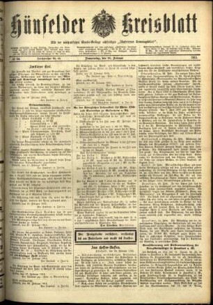 Ausgabe vom Donnerstag, den 25. Februar 1915.