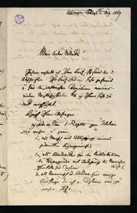 Brief vom 4./5. August 1869