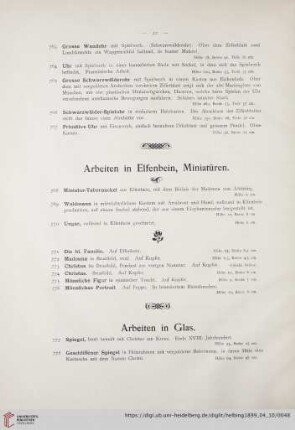 Arbeiten in Glas (Nr. 777-788)