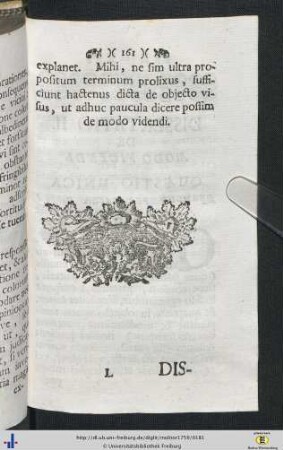 Dissertatio II. De modo videndi.