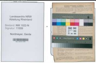 Entnazifizierung Gerda Nordmeyer , geb. 30.11.1922 (Stenotypistin)