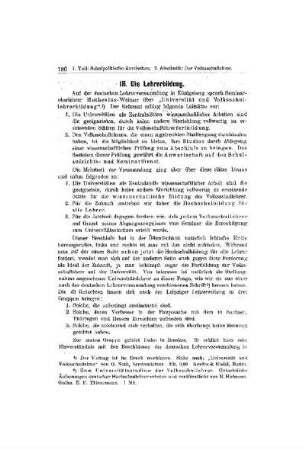 Die Lehrerbildung