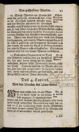 Das 4. Capitel. Von den Wunden des Unter-Leibes.