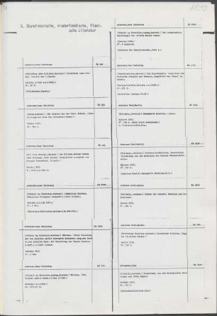 9. Skandinavische, niederländische, flämische Literatur