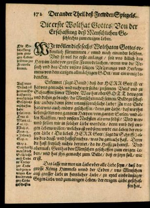 Die erste Wolthat Gottes/ Von der Erschaffung deß Menschlichen Geschlechts zum ewigen Leben.