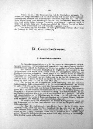 IX. Gesundheitswesen