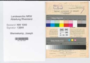 Entnazifizierung Joseph Wennekamp, geb. 13.10.1912 (Arzt)