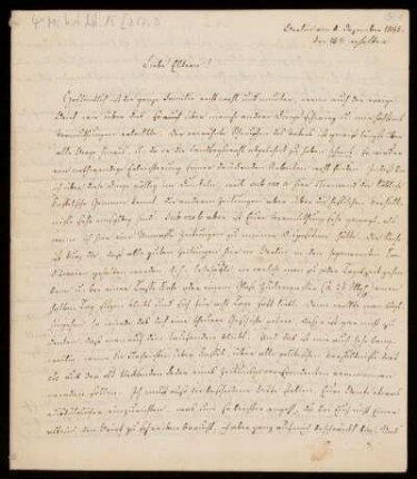 Brief von Wilhelm Christoph Friedrich Arnold an Nikolaus Ludwig Arnold und Marie Dorothea Juliane Ernst