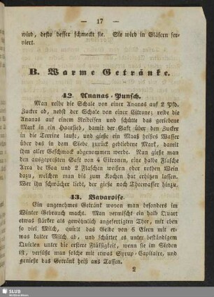 B. Warme Getränke