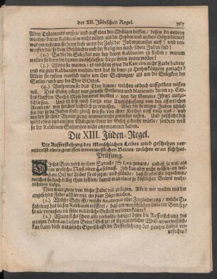 Die XIII. Jüden-Regel