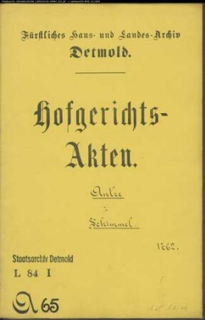 Antze, Pastor zu Talle gegen Juden Schimmel