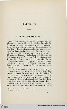 Chapitre IX: Petits thermes est