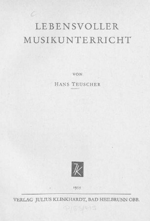 Lebensvoller Musikunterricht