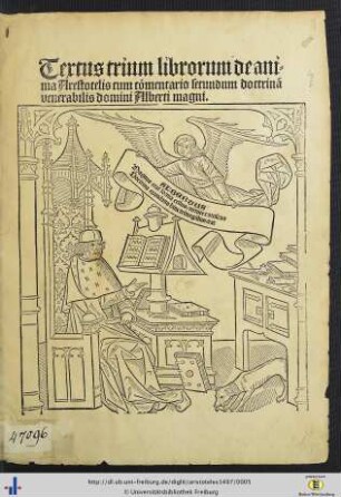 Textus trium librorum de anima Arestotelis cum cōmentario secundum doctrinā venerabilis domini Alberti magni