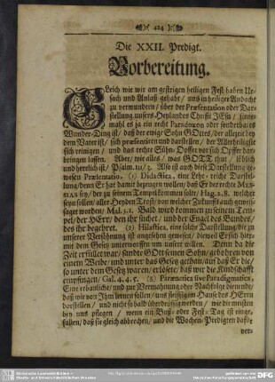 Die XXII. Predigt