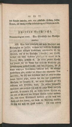 Zweytes Geschlecht. Haemorrhagiae uteri. Die Blutflüsse der Gebährmutter