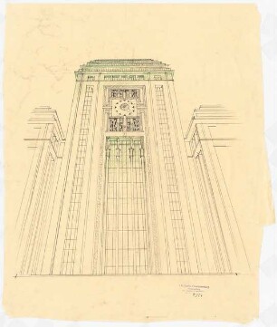 Verlagshaus des Scherl-Verlages, Berlin Turm: Perspektivische Ansicht