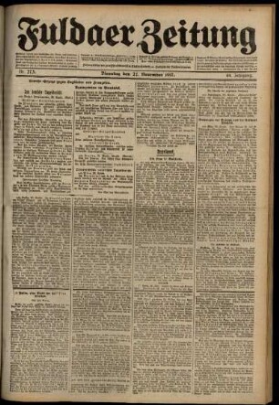 Ausgabe vom Dienstag, den 27. November 1917.