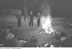 Dresden. Tag der Internationalen Brigaden. Treffen ehemaliger Spanienkämpfer, Juli 1952