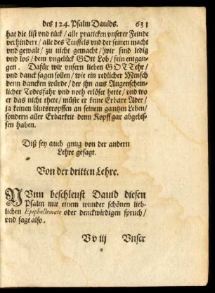 Von der dritten Lehre.