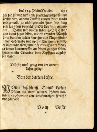 Von der dritten Lehre.