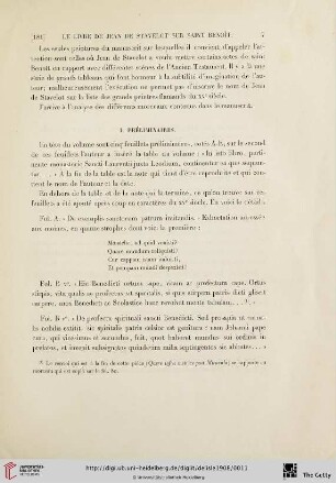I. Préliminaires