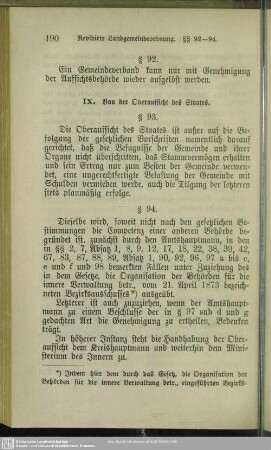 IX. Von der Oberaufsicht des Staates
