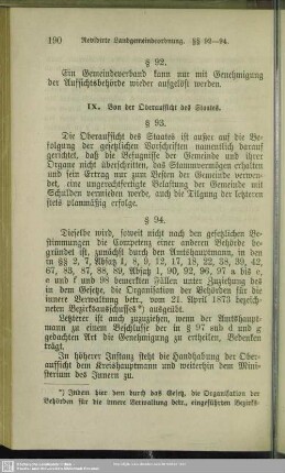 IX. Von der Oberaufsicht des Staates