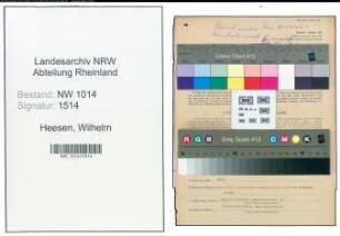 Entnazifizierung Wilhelm Heesen , geb. 26.04.1888 (Landwirt)