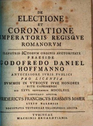 De Electione Et Coronatione Imperatoris Regisqve Romanorvm