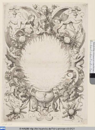 Das Feuer. Titel zu W. Jamnitzers Perspektivenbuch