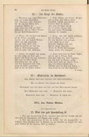 IIIb. Der Mutter Walten. Als Hausfrau