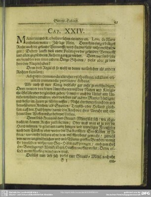 Cap. XXIV. Mazarini und Richelieu sahen einander an ...