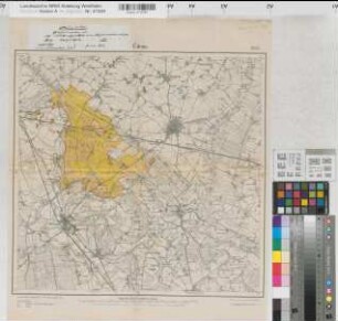 Üdem (Üdem) Waldgut Calbeck Grundstücke 1925 1 : 25000 44 x 46 farbige Einzeichnung in Meßtischblatt Nr. 2425 Oberlandesger. Hamm 6836
