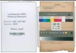 Entnazifizierung Josef Roenn , geb. 11.04.1900 (Angestellter)