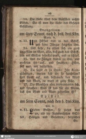 [Am fünften Sonntage nach den heiligen drey Koenigen]