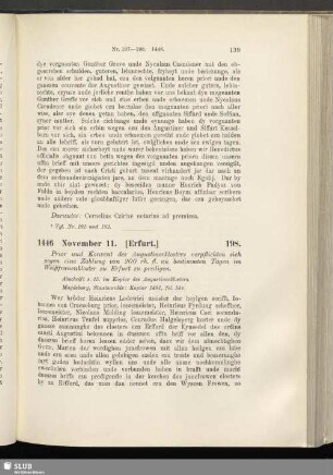 198. 1446, November 11. [Erfurt]