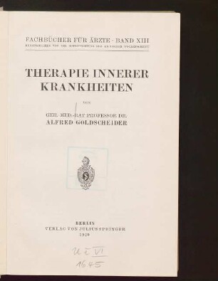 Therapie innerer Krankheiten