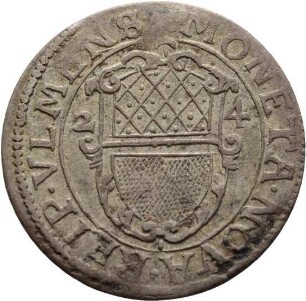 Münze, 1/2 Batzen, 2 Kreuzer, 1624